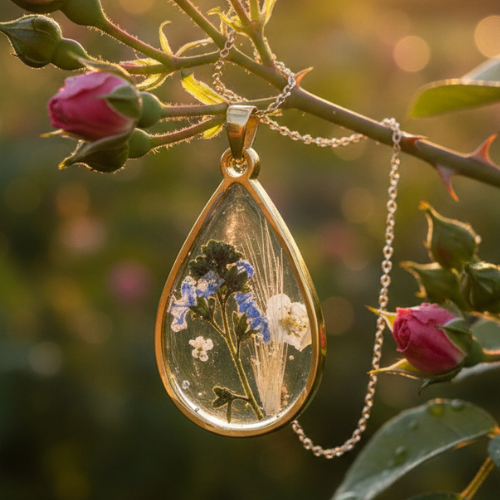 Gold Teardrop and chain